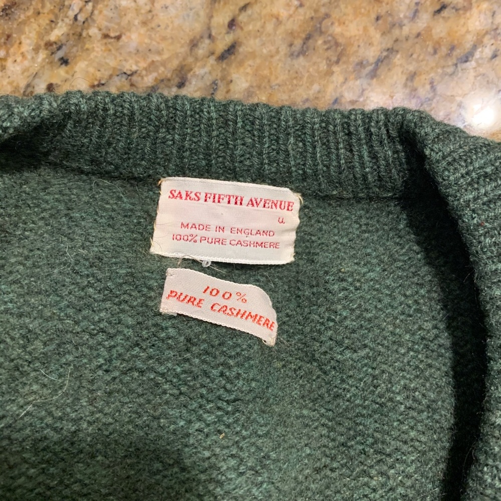 Vintage 1964 Saks 5th Ave NY cashmere sweater.